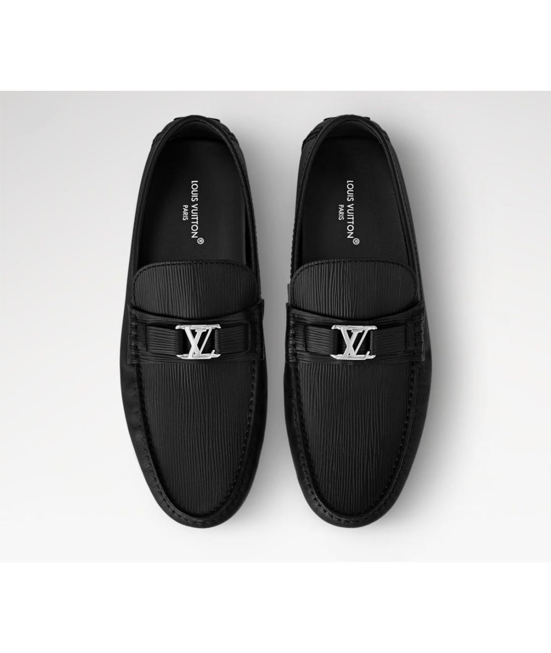 LOUIS VUITTON Черные кожаные мокасины, фото 3