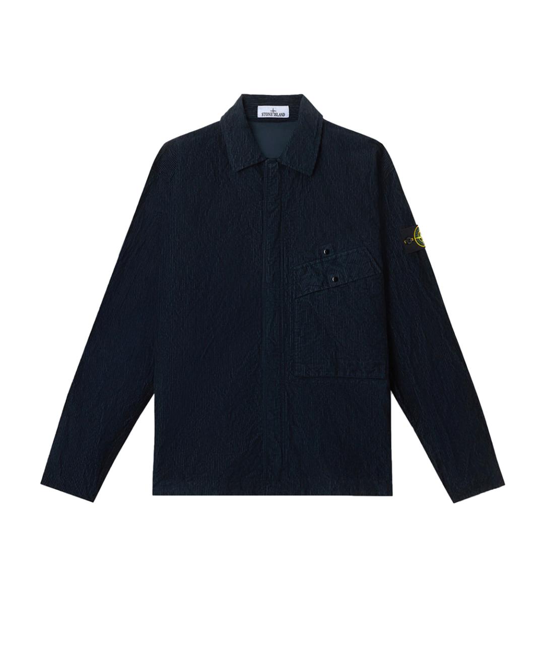 STONE ISLAND Темно-синяя хлопковая куртка, фото 1
