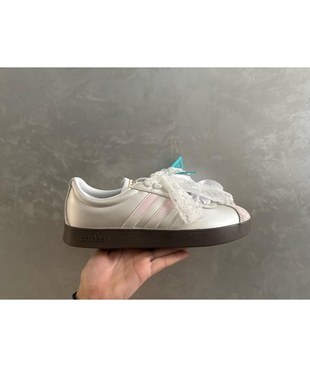 ADIDAS Серебряные замшевые кеды, фото 9