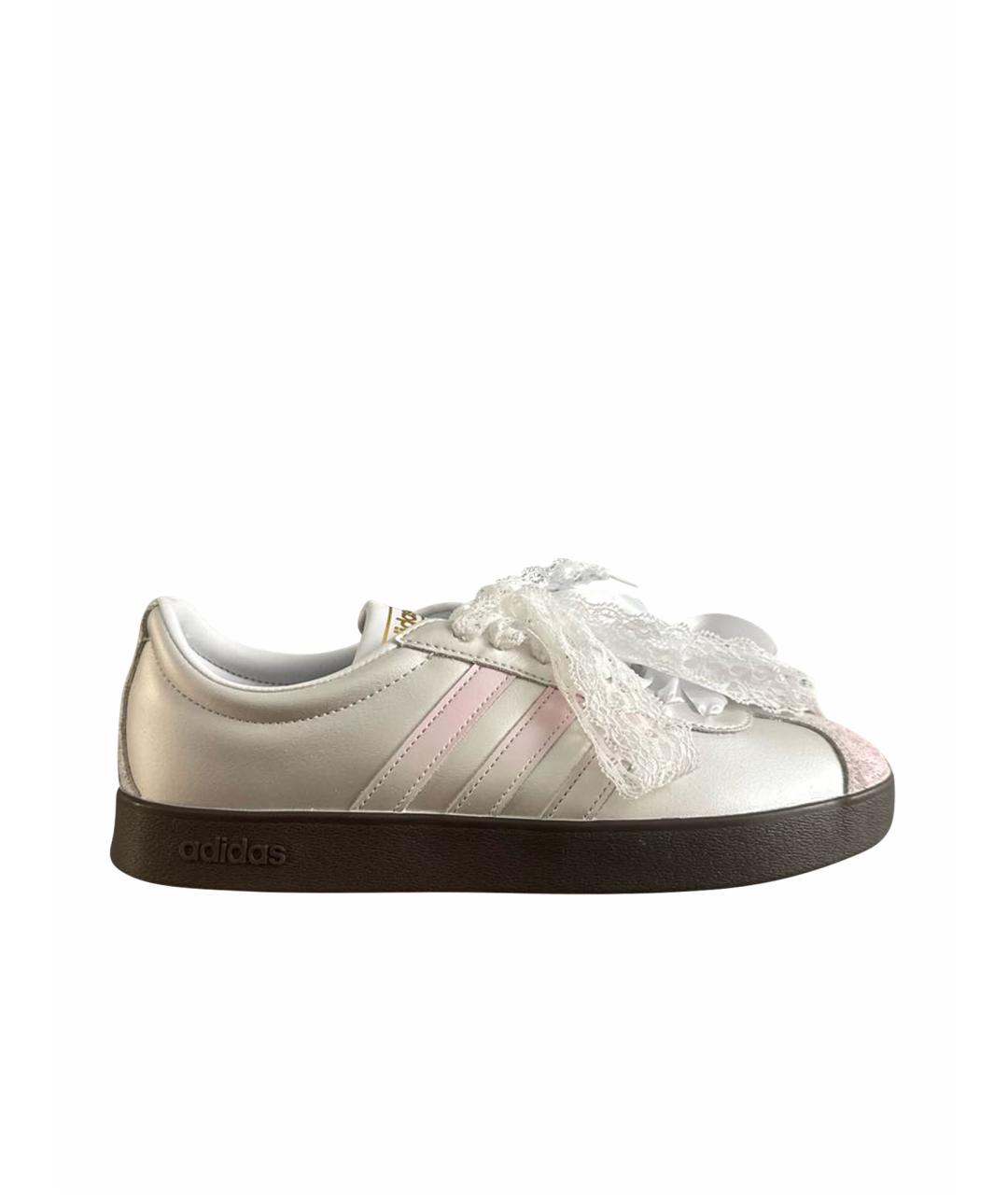 ADIDAS Серебряные замшевые кеды, фото 1