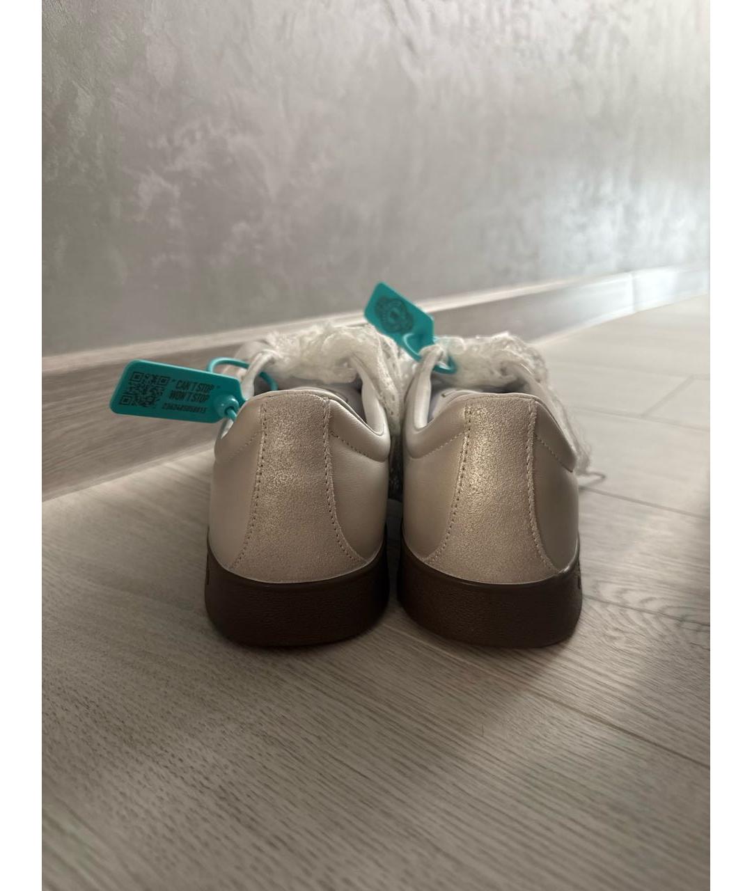 ADIDAS Серебряные замшевые кеды, фото 4