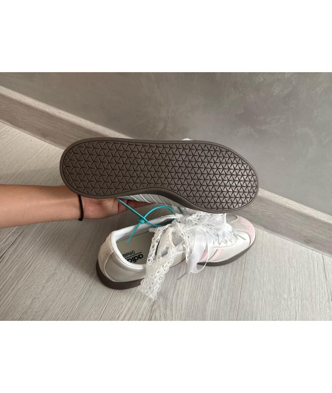 ADIDAS Серебряные замшевые кеды, фото 5