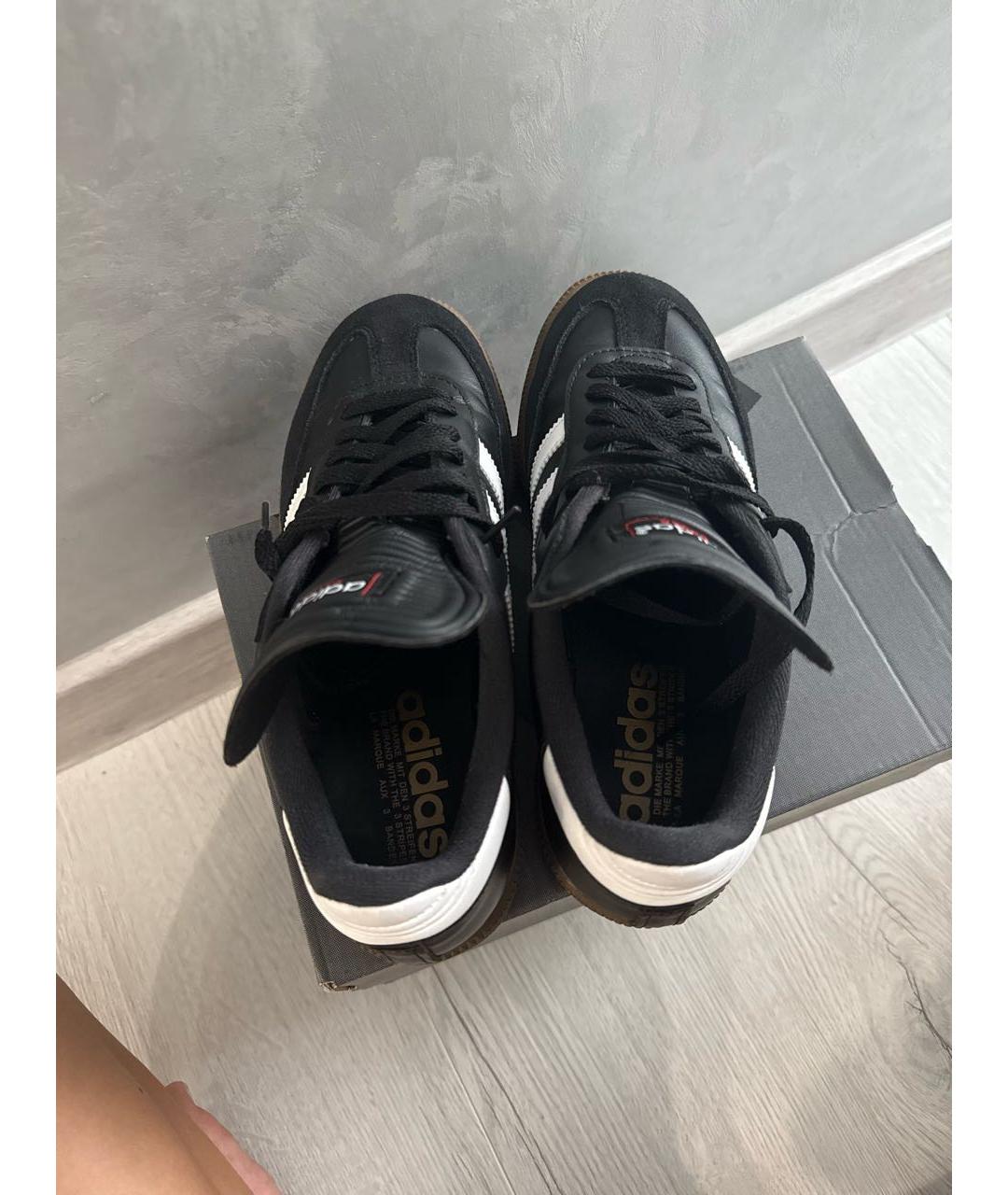 ADIDAS Черные замшевые кроссовки, фото 3