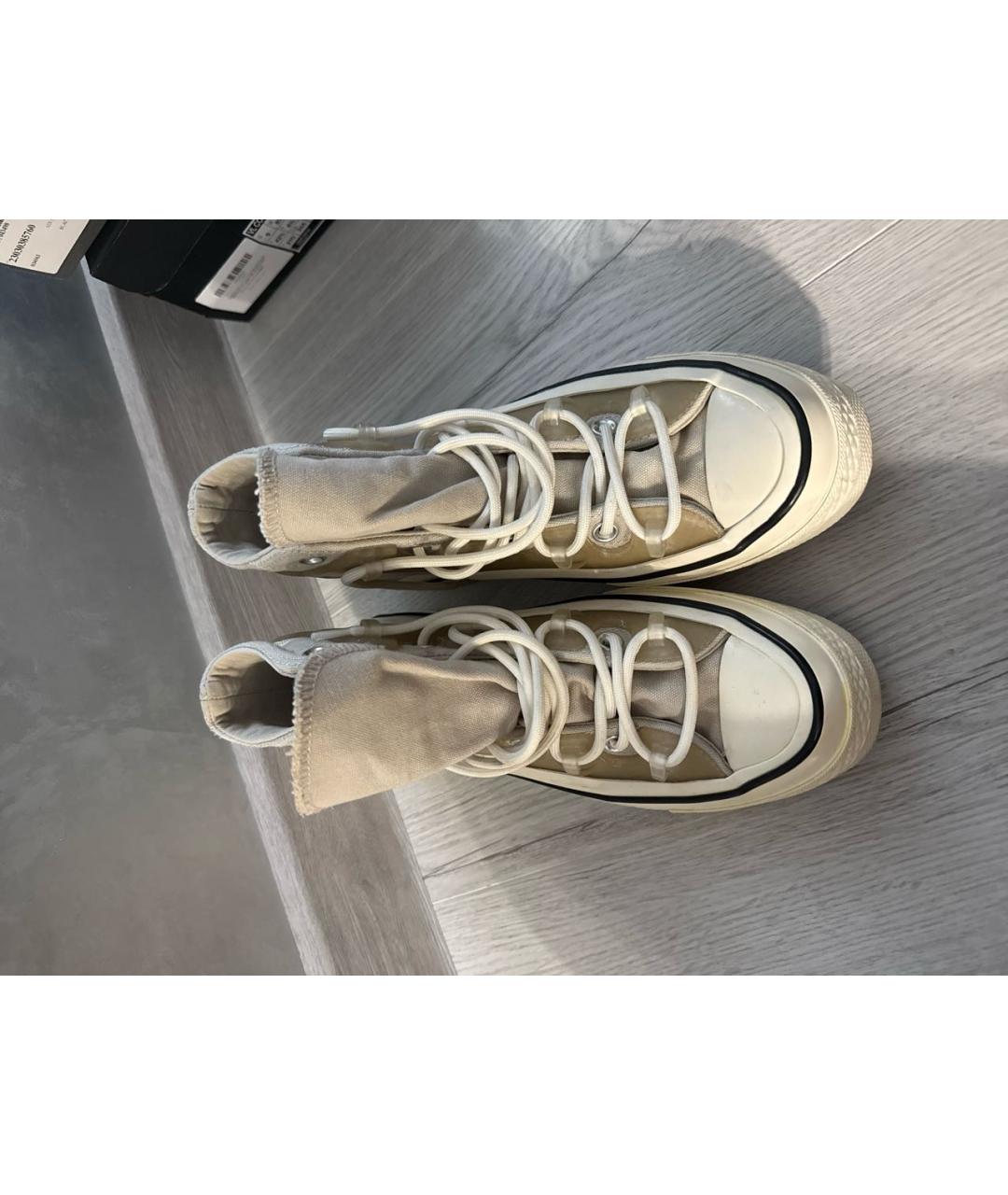 CONVERSE Бежевые резиновые кроссовки, фото 2