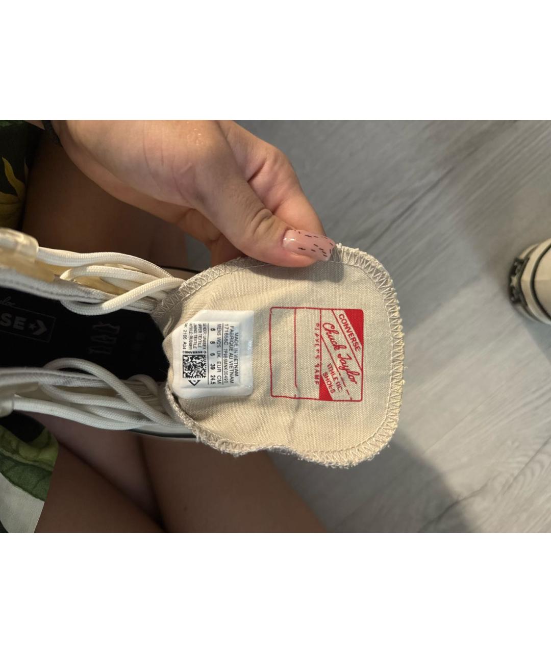 CONVERSE Бежевые резиновые кроссовки, фото 5