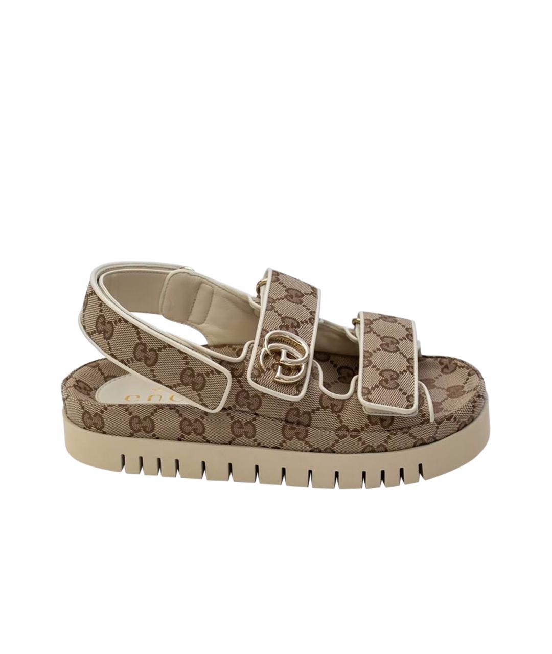 GUCCI Бежевые сандалии, фото 1