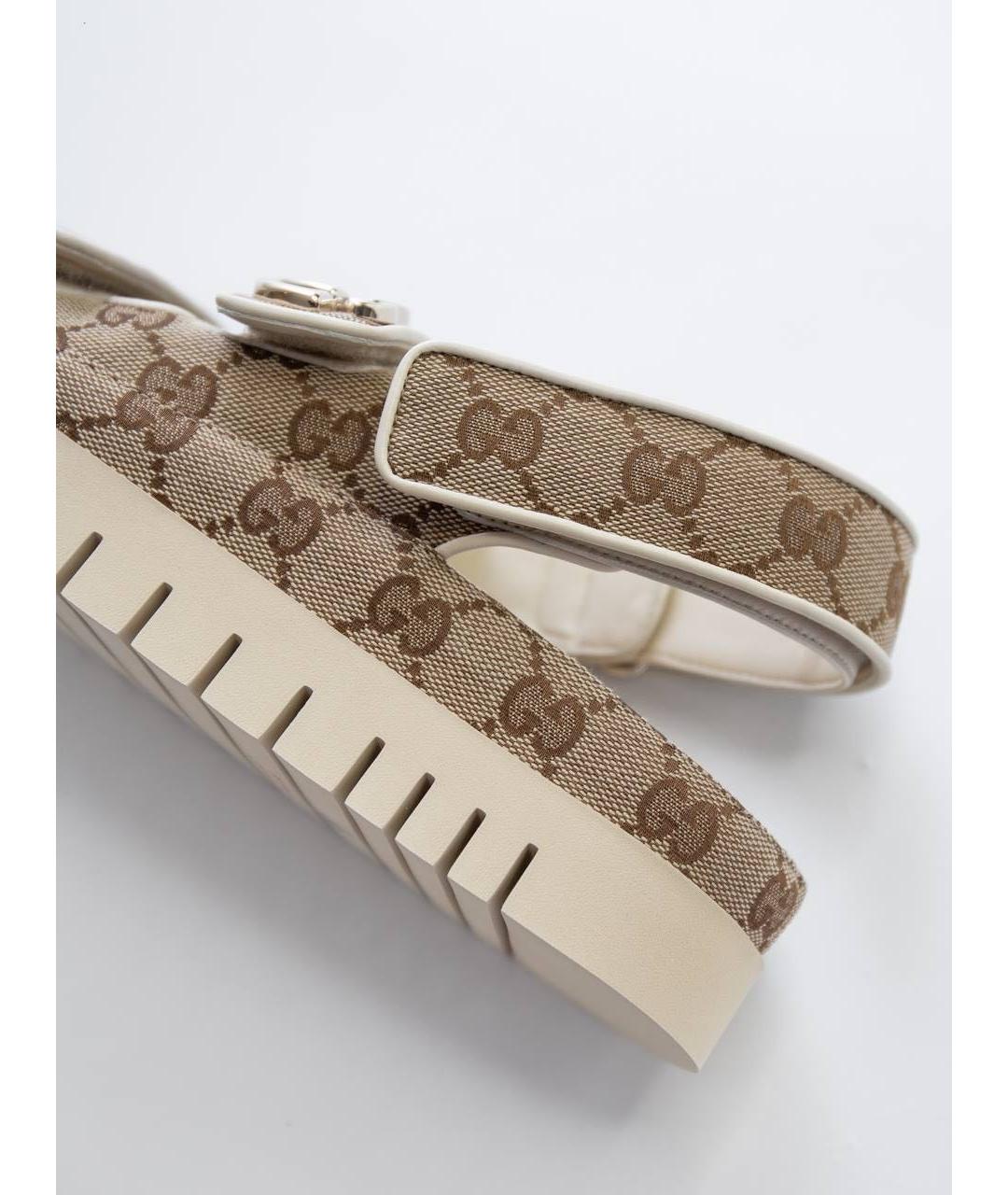 GUCCI Бежевые сандалии, фото 5