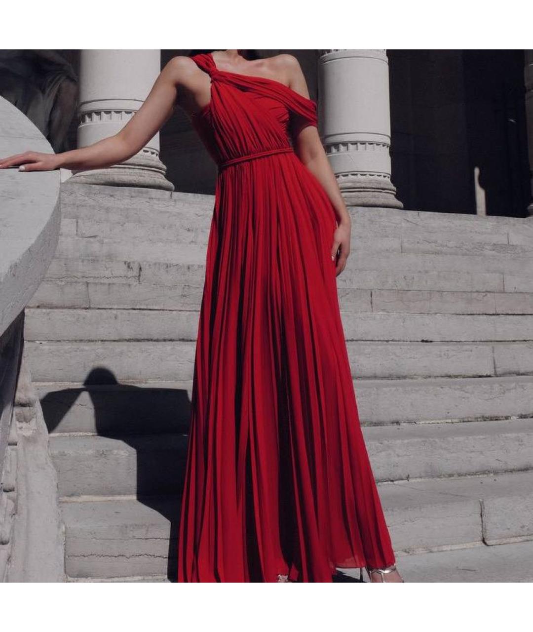 CHRISTIAN DIOR Красное шелковое вечернее платье, фото 3