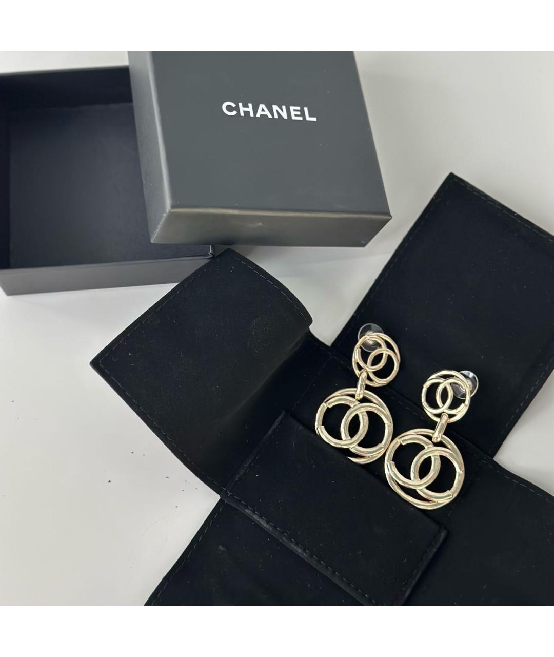 CHANEL Золотые серьги, фото 4