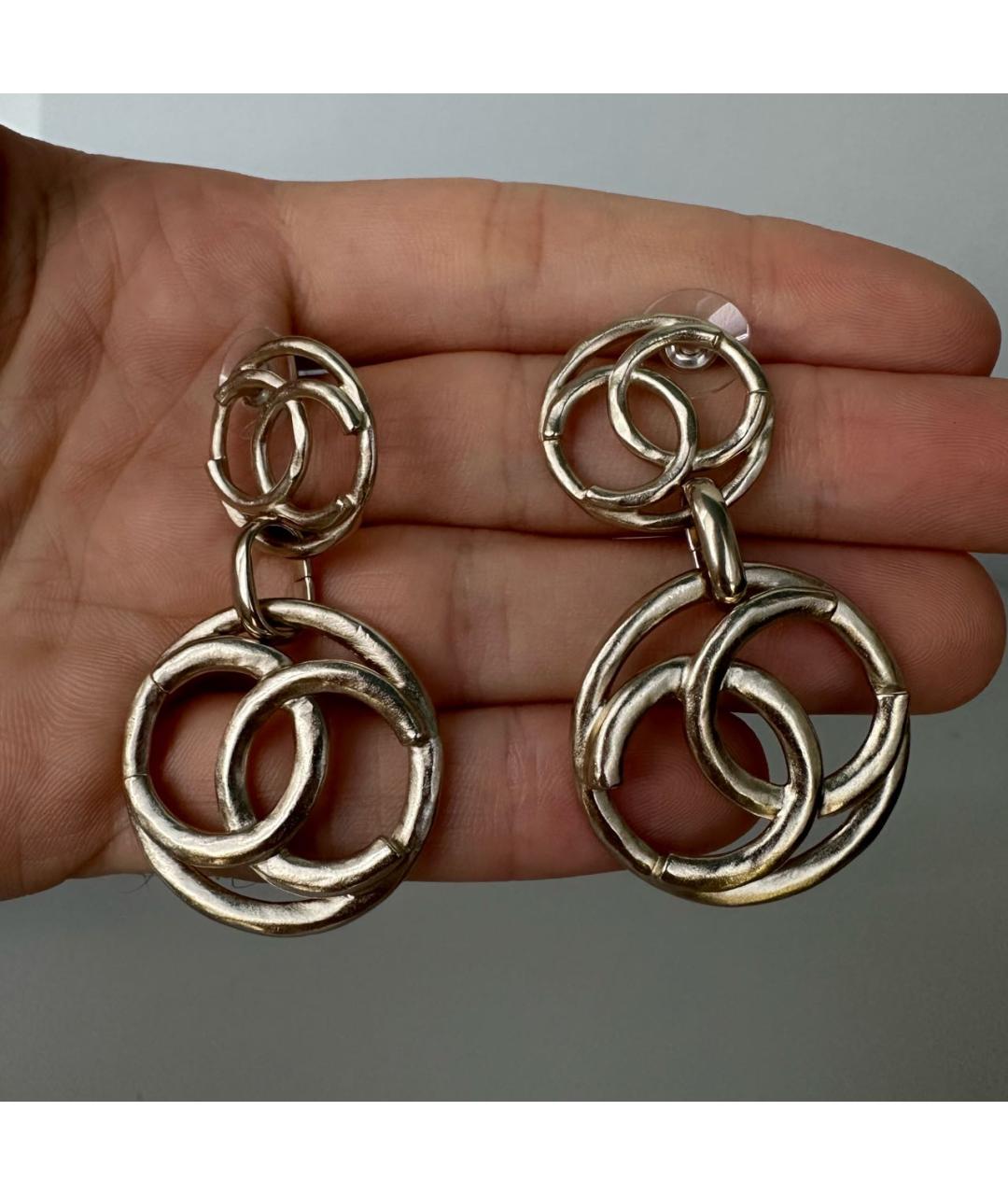 CHANEL Золотые серьги, фото 3