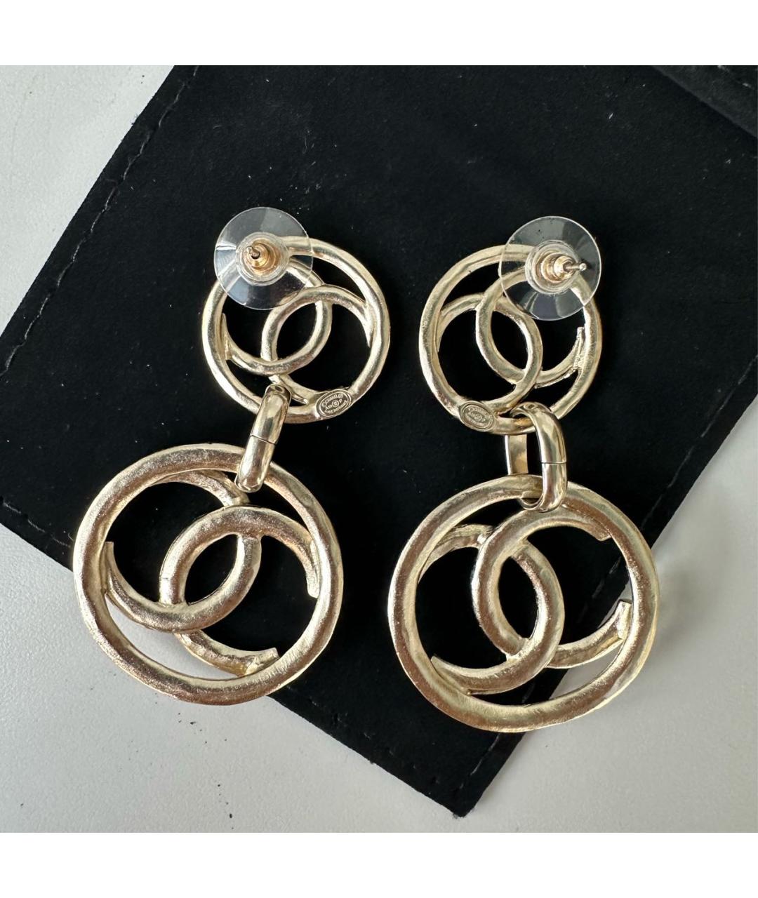 CHANEL Золотые серьги, фото 5