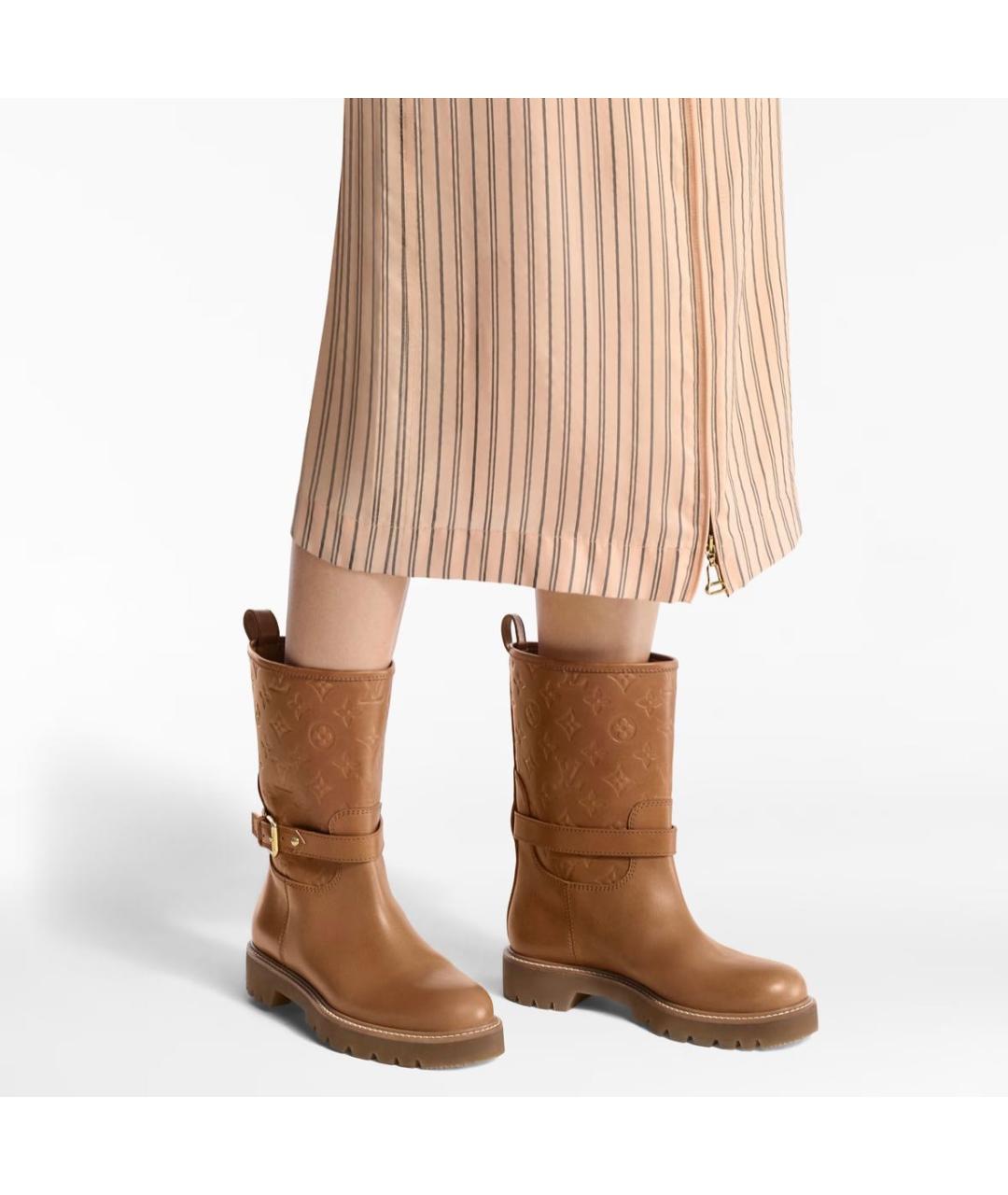 LOUIS VUITTON Кожаные сапоги, фото 4
