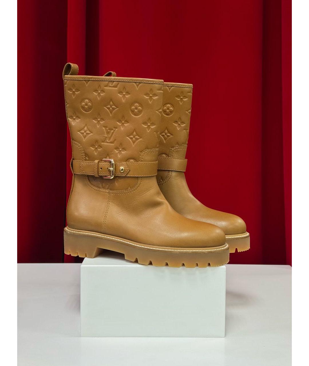 LOUIS VUITTON Кожаные сапоги, фото 6