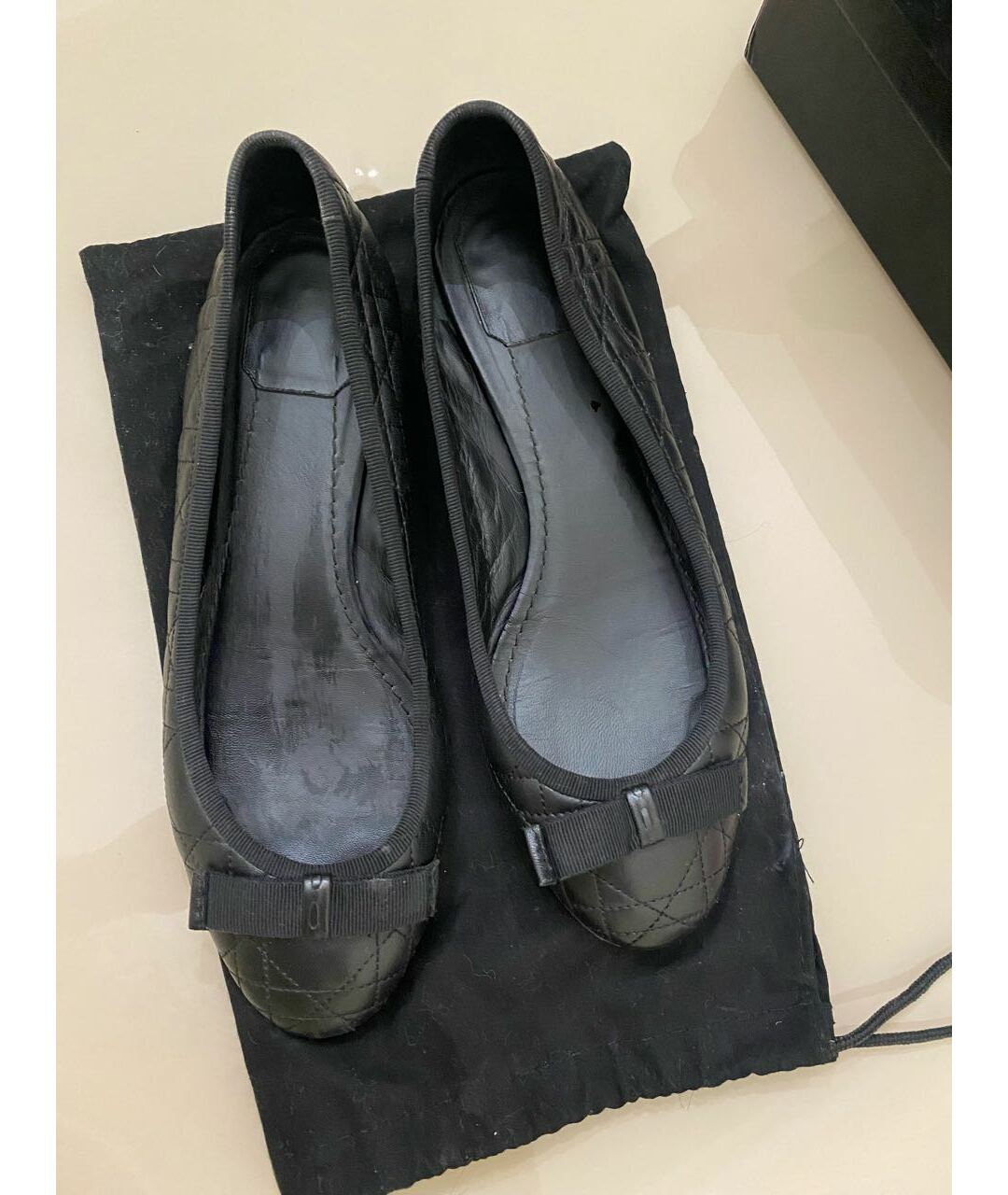 CHRISTIAN DIOR PRE-OWNED Черные кожаные балетки, фото 2