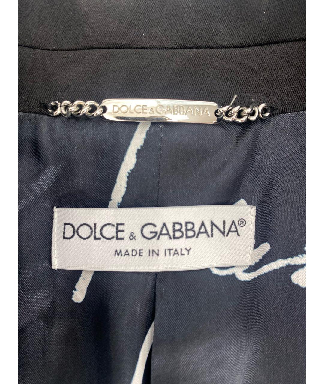 DOLCE&GABBANA Черный полиамидовый жакет/пиджак, фото 4