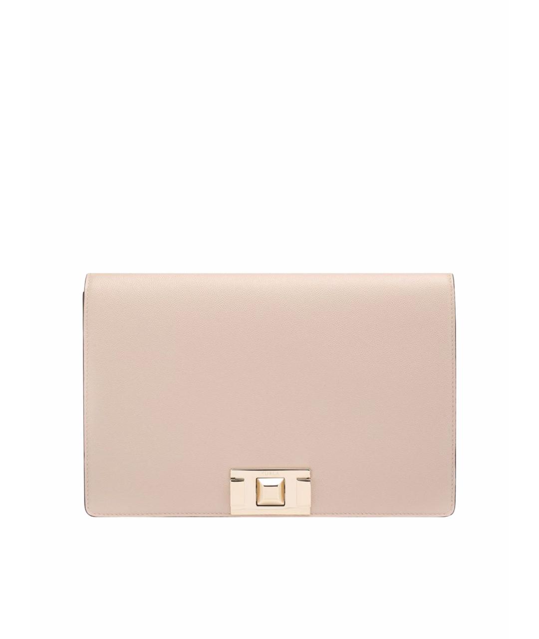 FURLA Бежевая кожаная сумка через плечо, фото 1