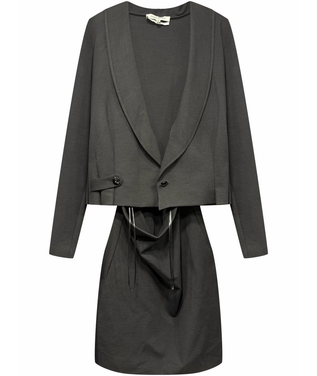 SAINT LAURENT Черное шерстяное вечернее платье, фото 1