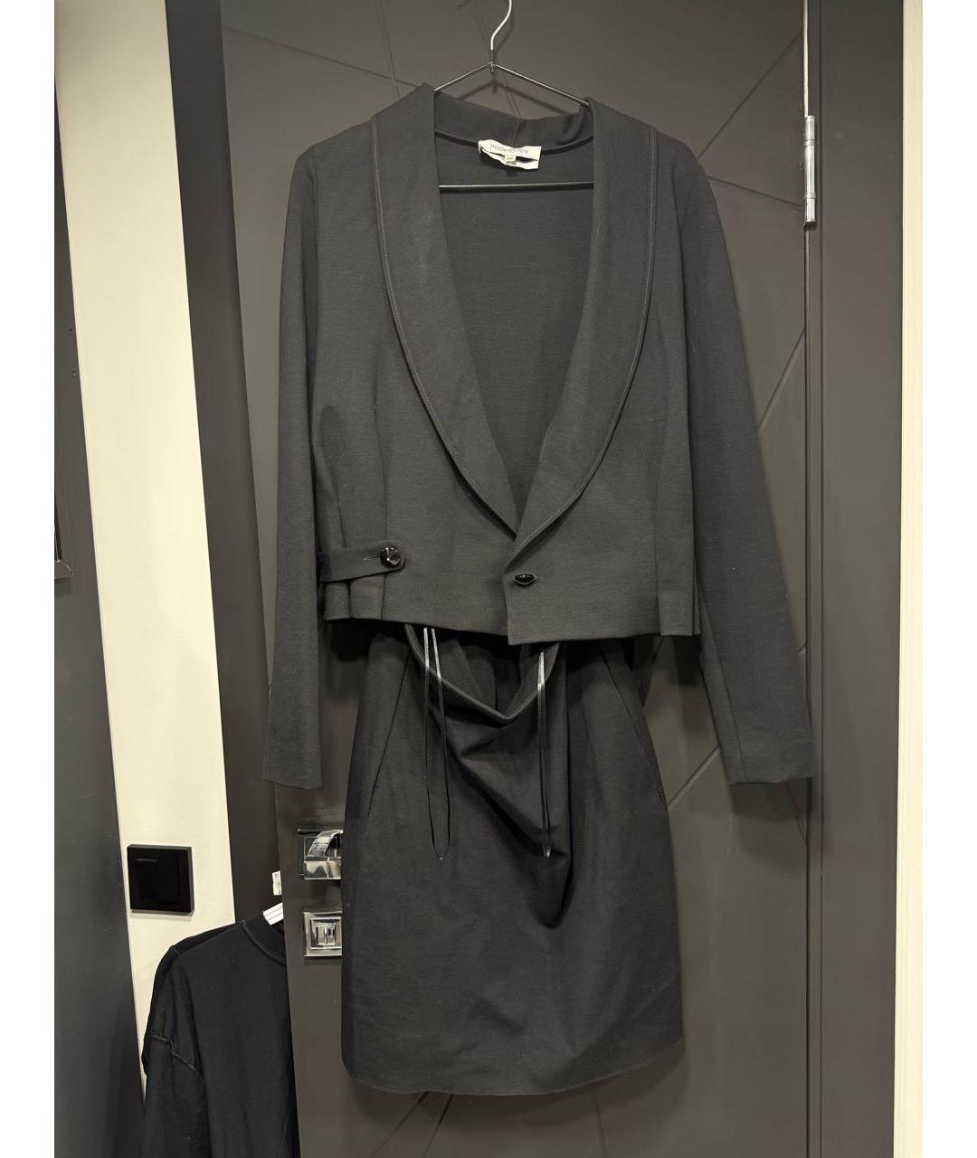 SAINT LAURENT Черное шерстяное вечернее платье, фото 6