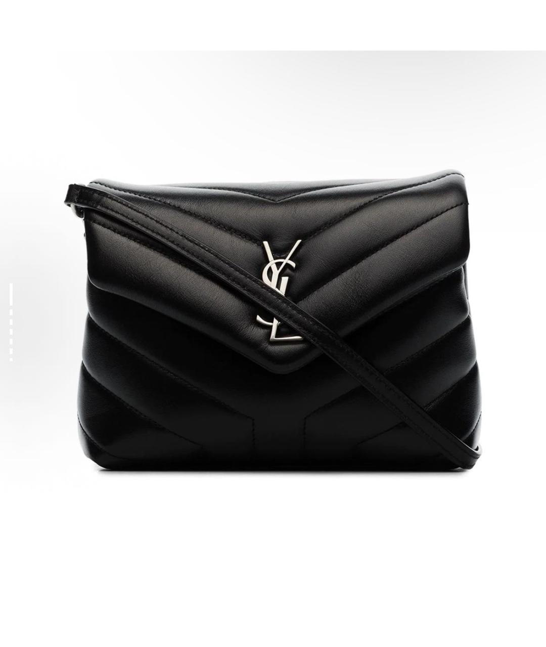 SAINT LAURENT Черная кожаная сумка через плечо, фото 7