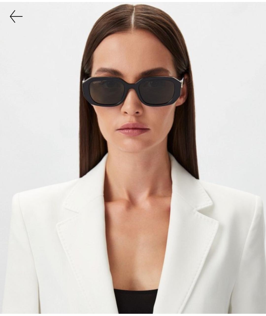 GUCCI Черные пластиковые солнцезащитные очки, фото 3