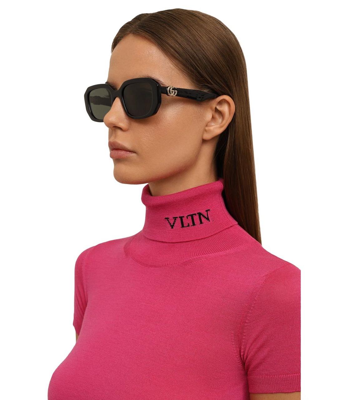 GUCCI Черные пластиковые солнцезащитные очки, фото 2