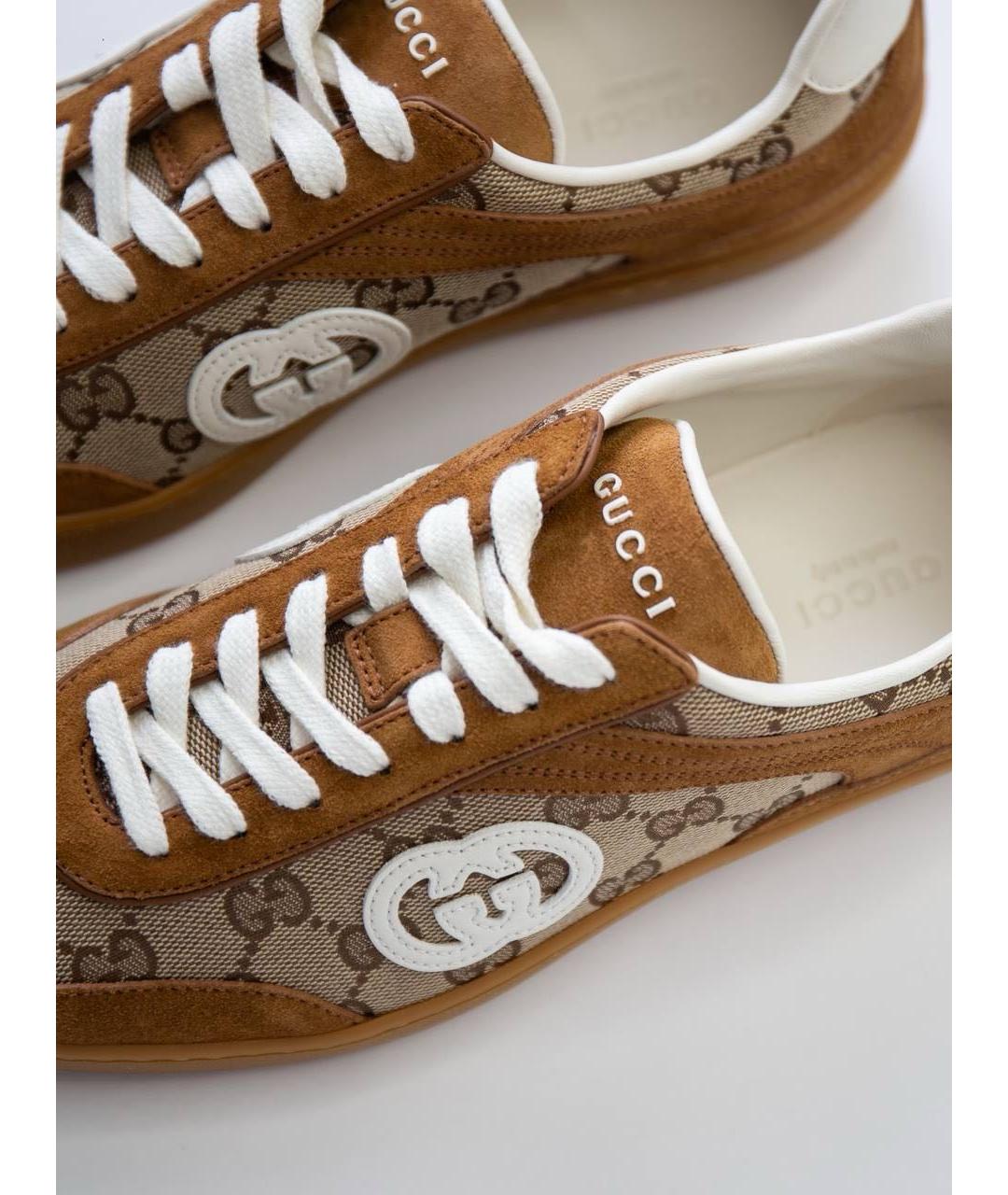 GUCCI Коричневые замшевые кеды, фото 2