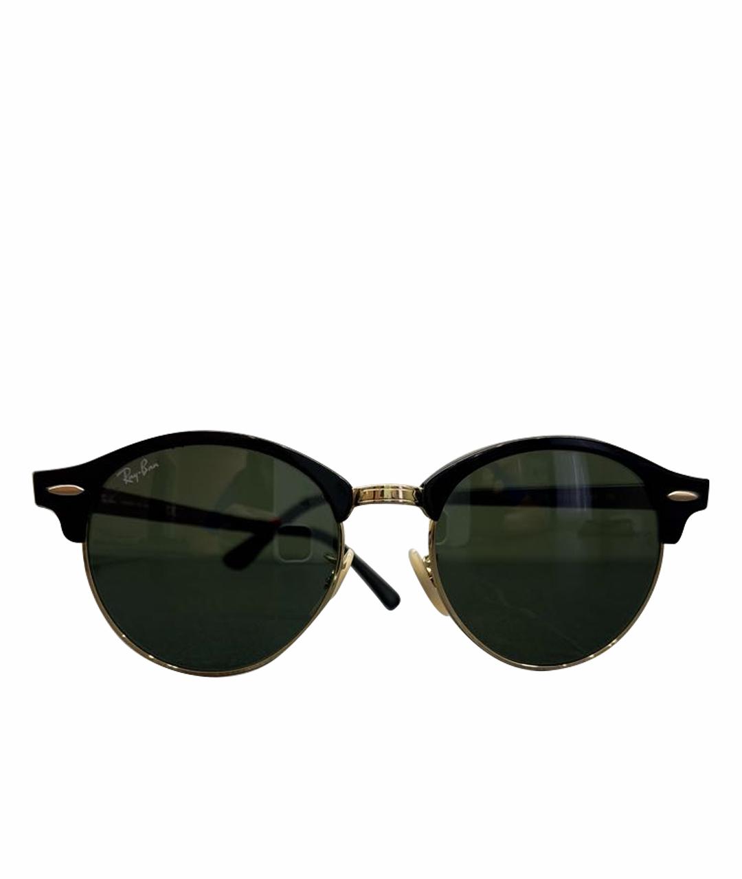 RAY BAN Черные металлические солнцезащитные очки, фото 1