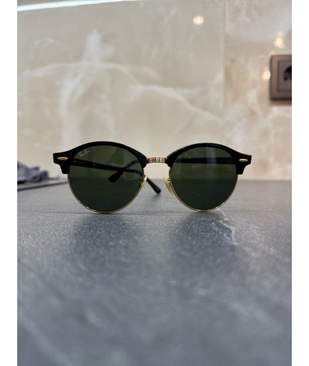 RAY BAN Черные металлические солнцезащитные очки, фото 6