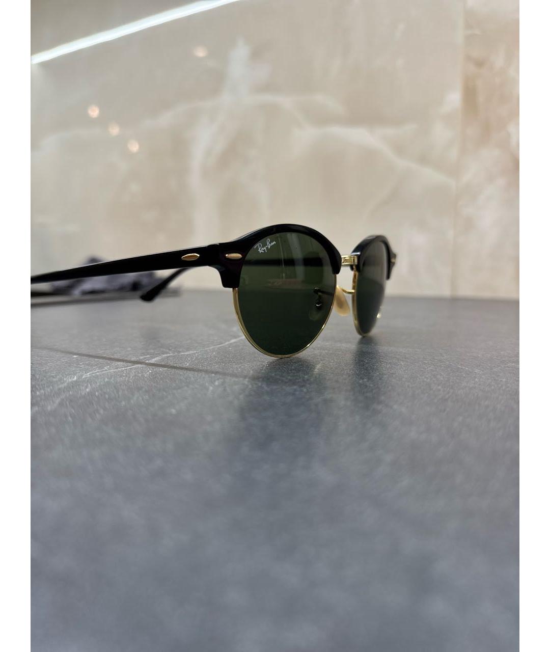 RAY BAN Черные металлические солнцезащитные очки, фото 2