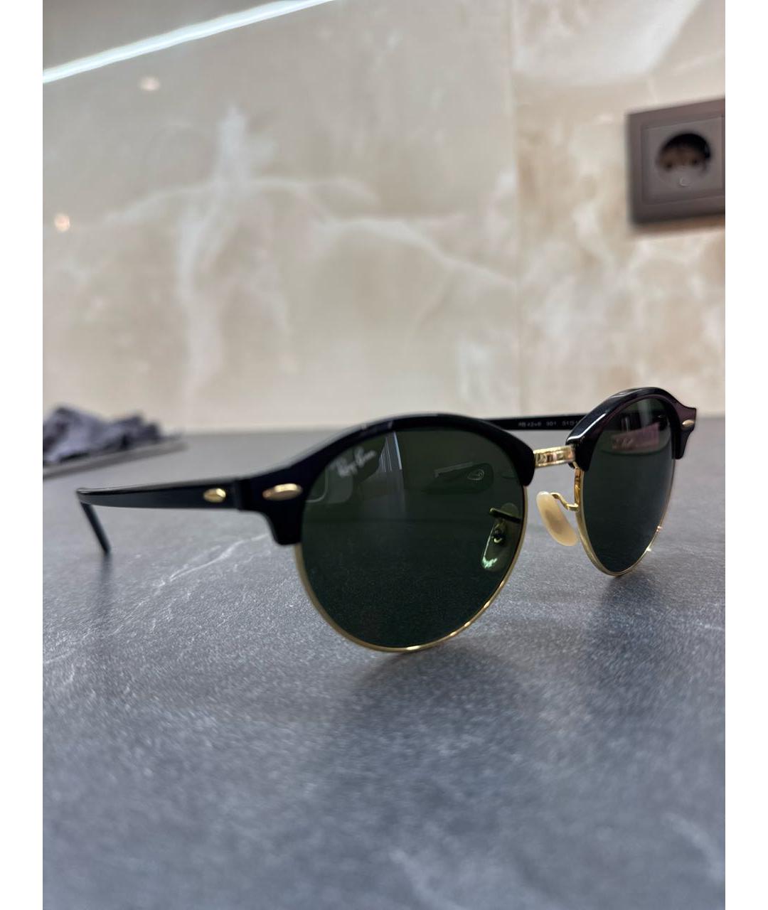 RAY BAN Черные металлические солнцезащитные очки, фото 3