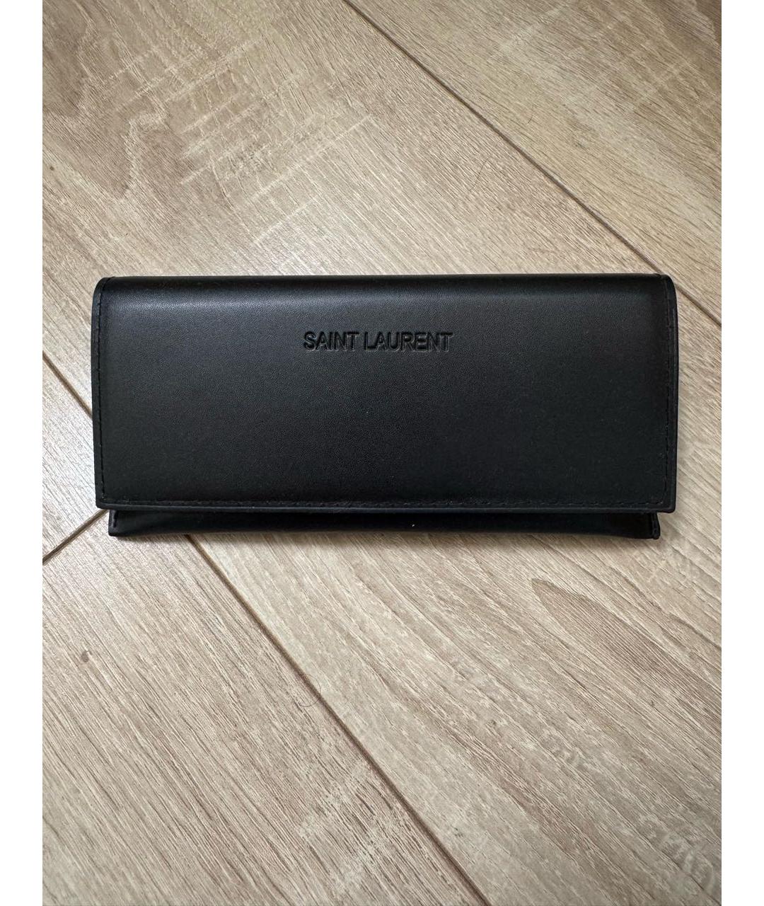 SAINT LAURENT Черные пластиковые солнцезащитные очки, фото 5