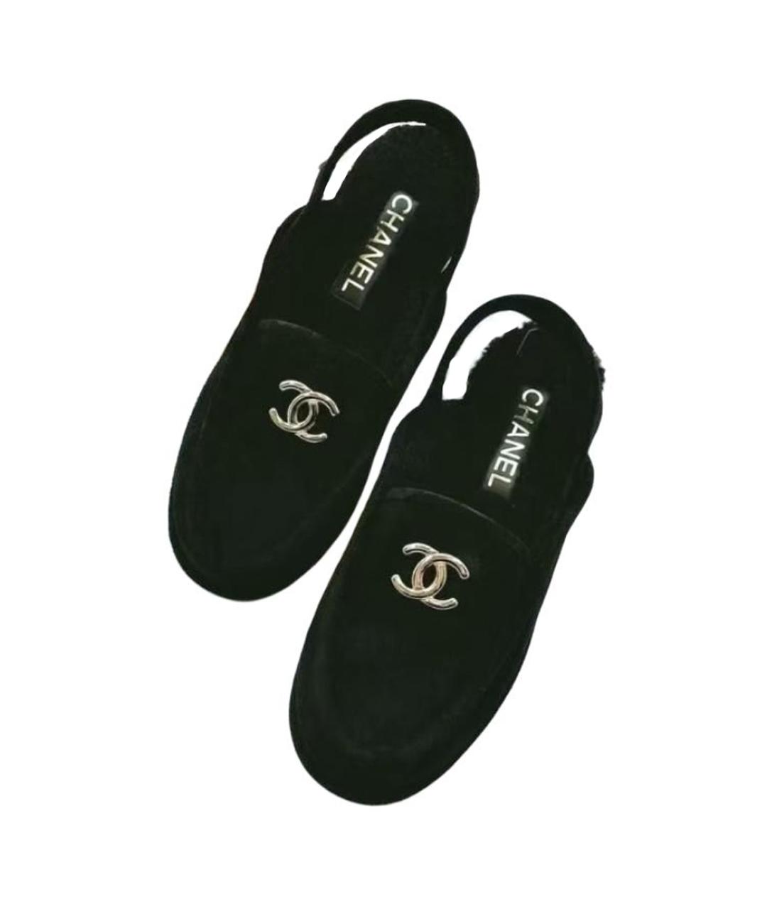 CHANEL Черные мюли, фото 3