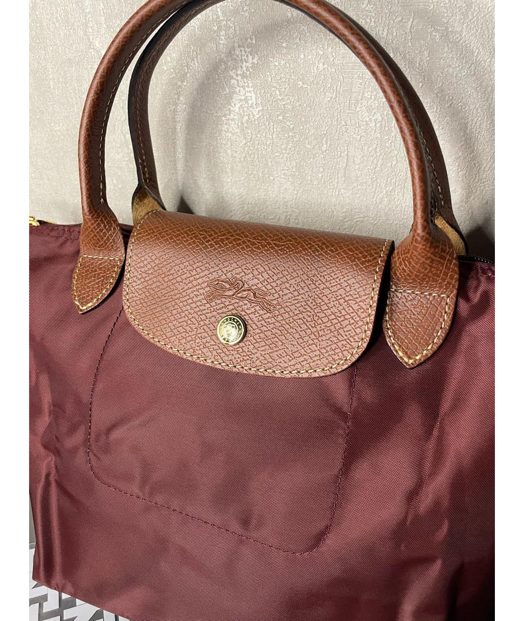 LONGCHAMP Бордовая сумка тоут, фото 3