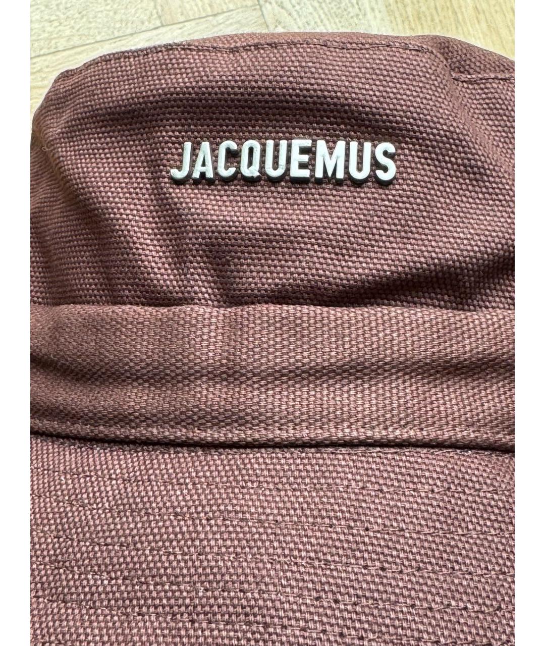 JACQUEMUS Коричневая хлопковая панама, фото 7