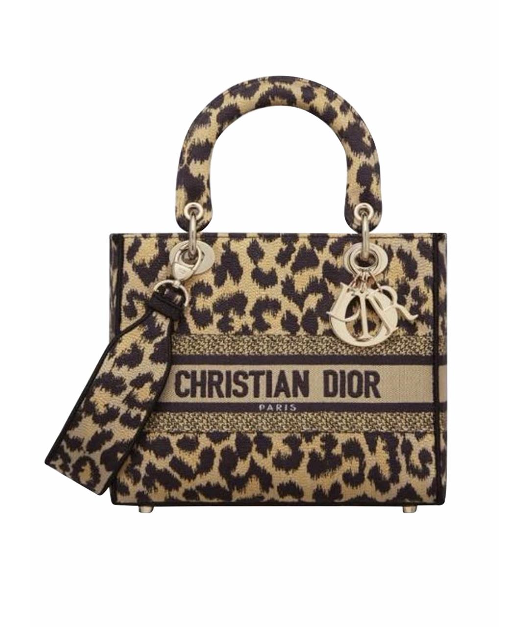 CHRISTIAN DIOR Коричневая сумка с короткими ручками, фото 1