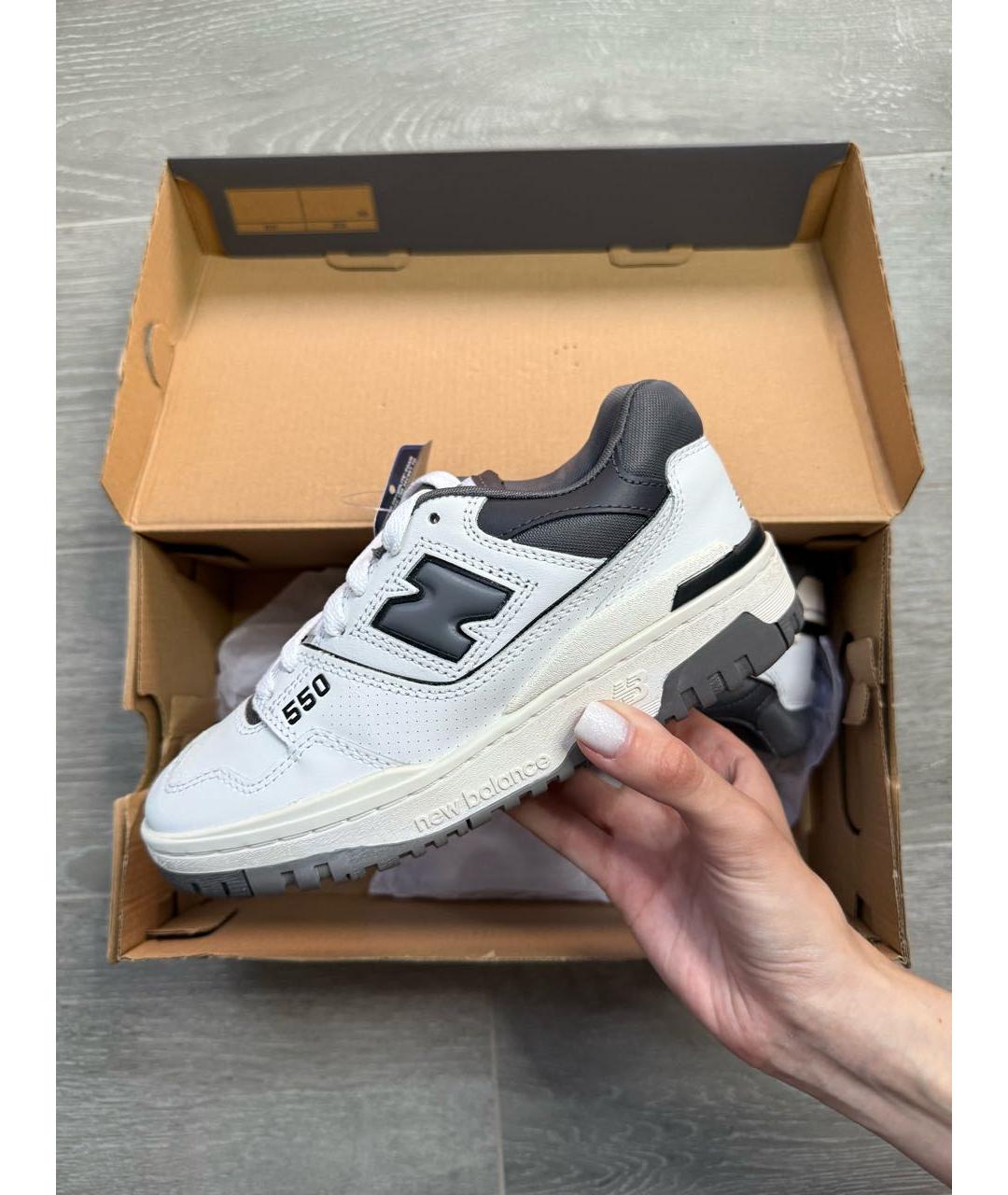 NEW BALANCE Белые кожаные кроссовки, фото 2