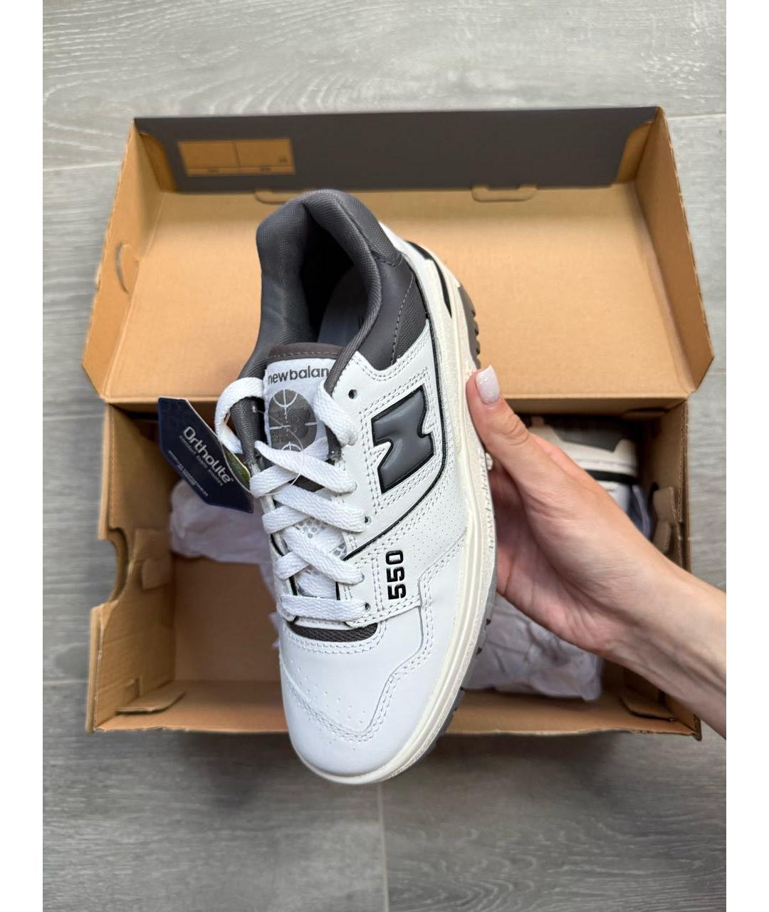NEW BALANCE Белые кожаные кроссовки, фото 3