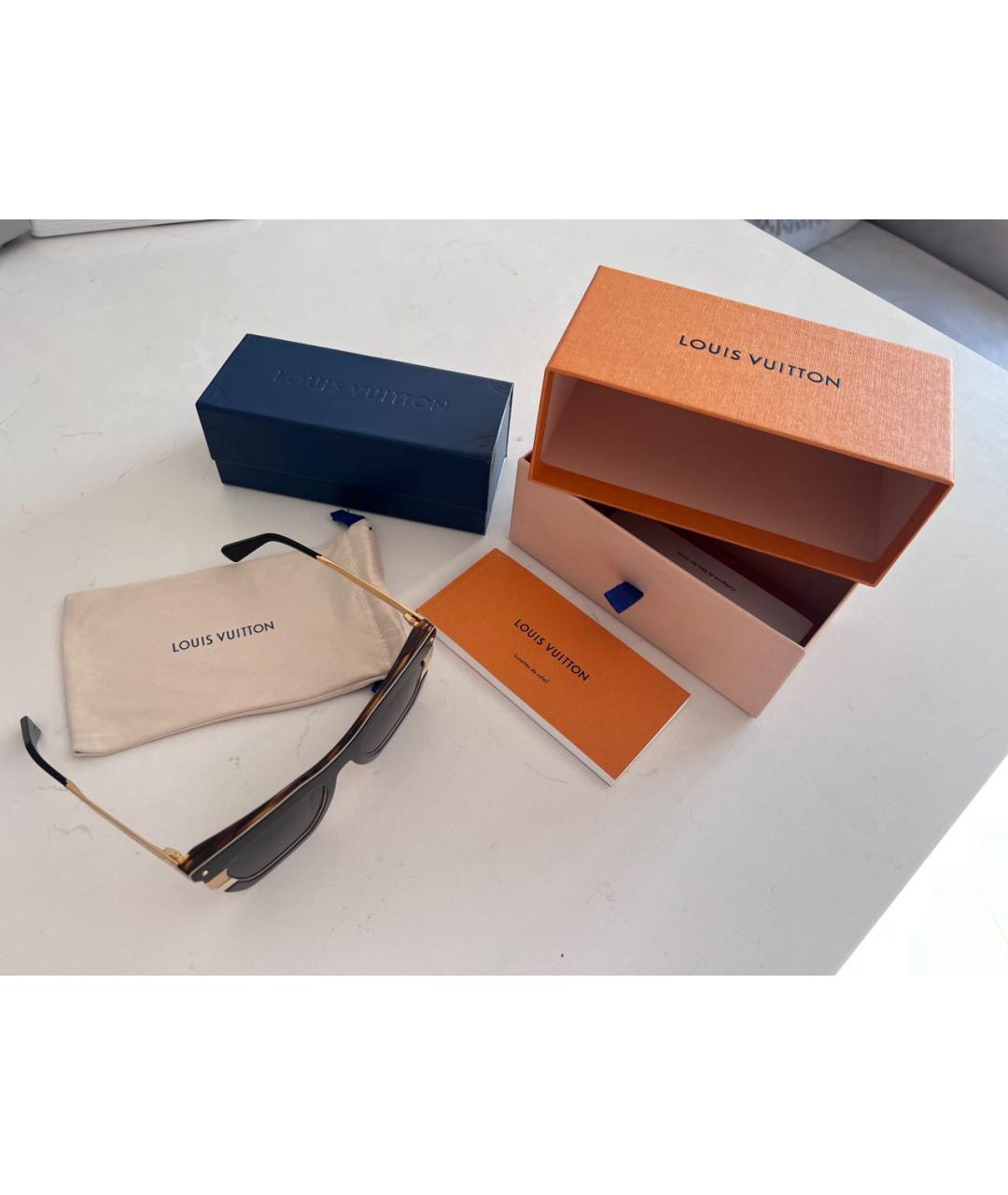 LOUIS VUITTON Черные пластиковые солнцезащитные очки, фото 4