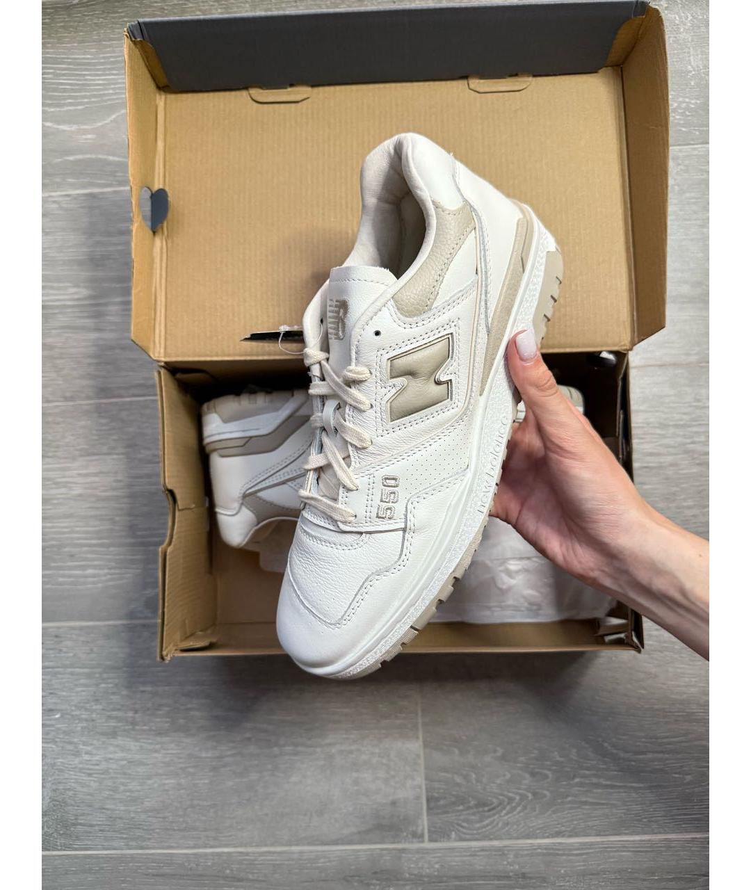 NEW BALANCE Белые кожаные кроссовки, фото 3