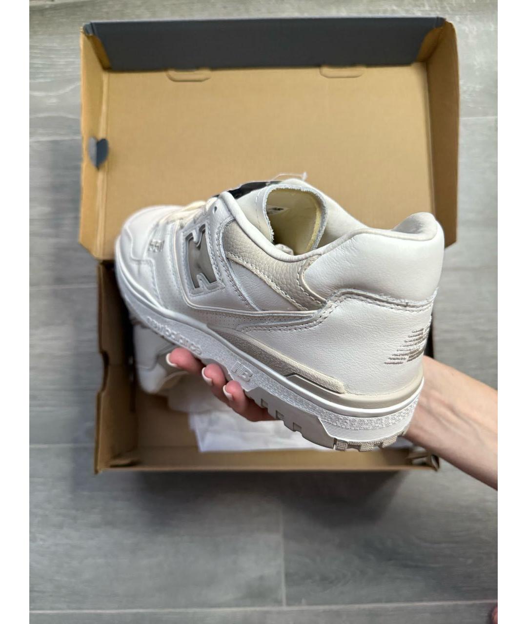 NEW BALANCE Белые кожаные кроссовки, фото 4