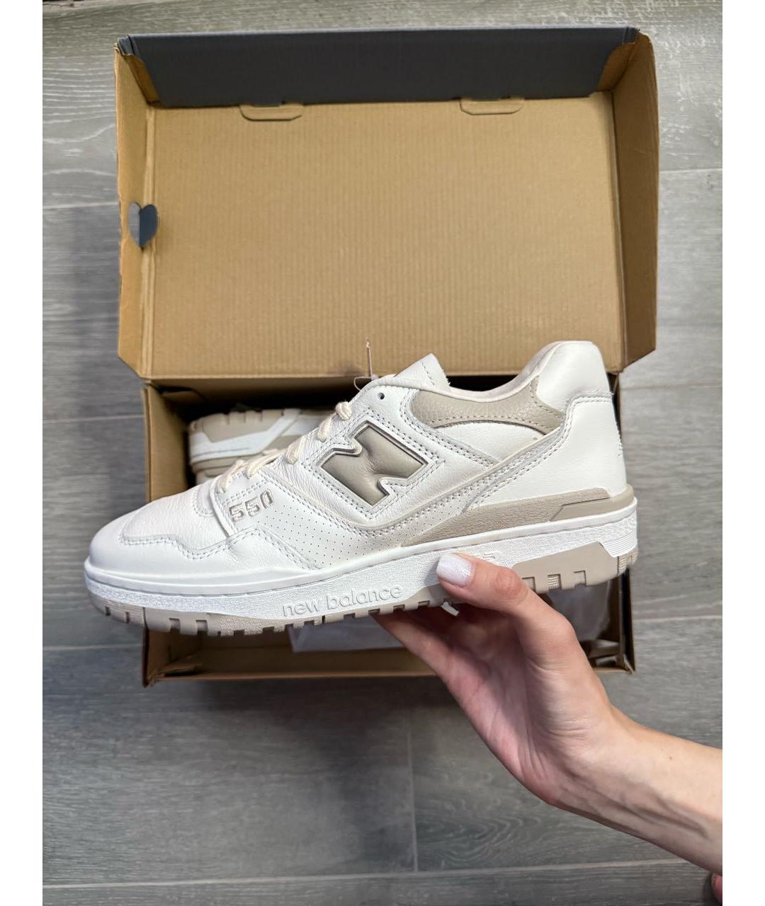 NEW BALANCE Белые кожаные кроссовки, фото 2