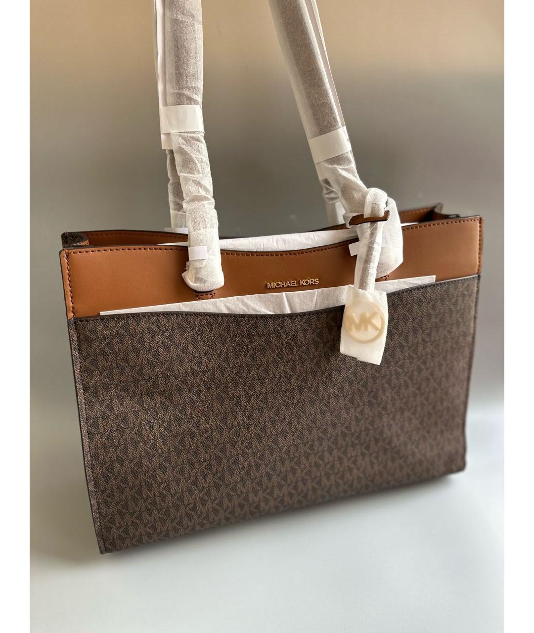 MICHAEL KORS Коричневая сумка тоут, фото 6