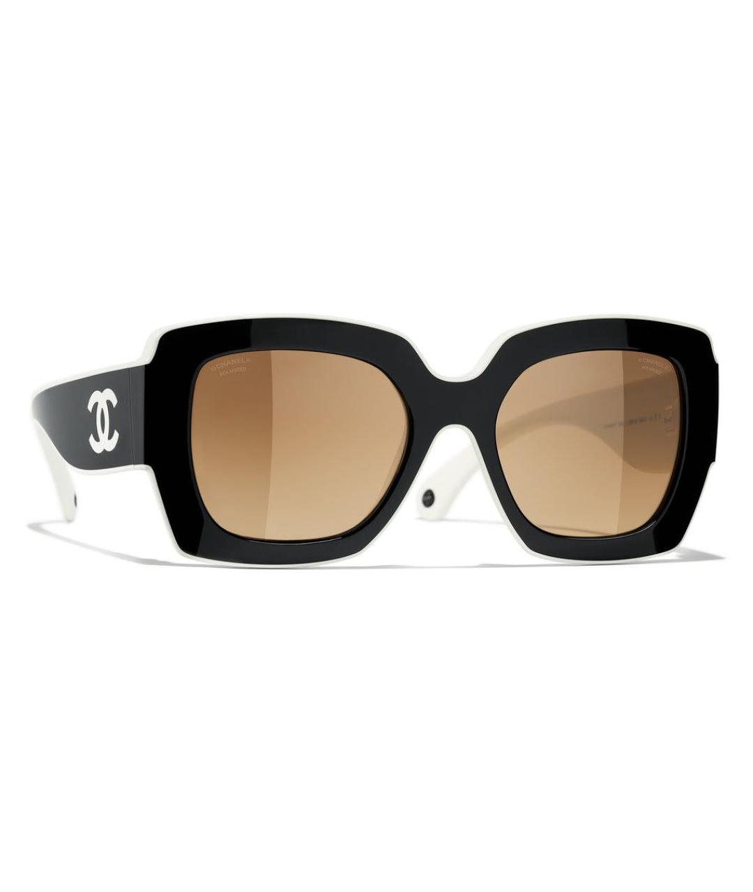 CHANEL Белые пластиковые солнцезащитные очки, фото 2