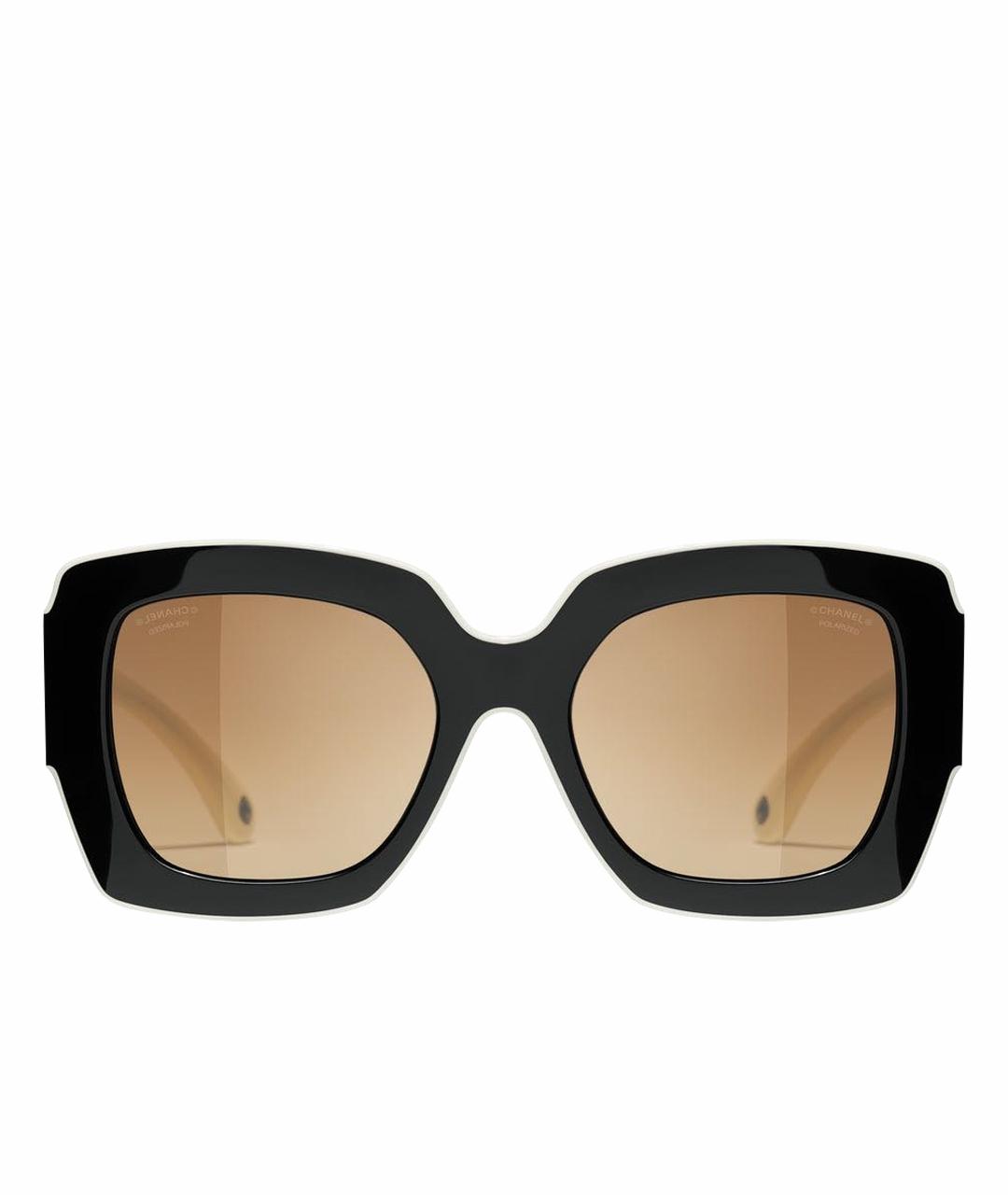 CHANEL Белые пластиковые солнцезащитные очки, фото 1