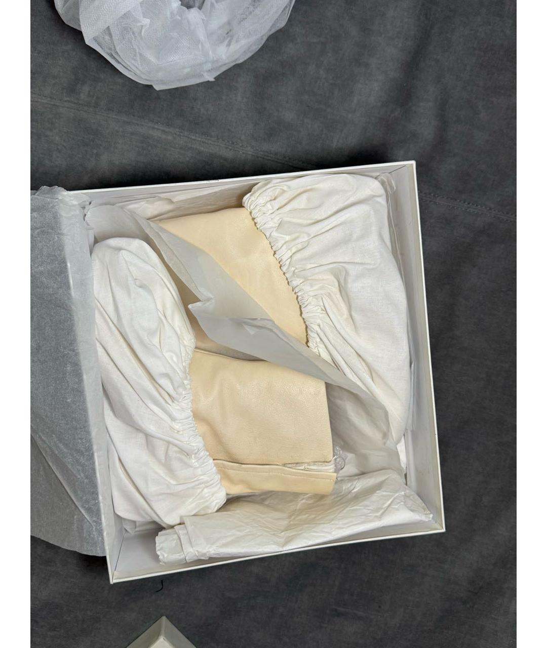MAISON MARGIELA Белые кожаные ботильоны, фото 6