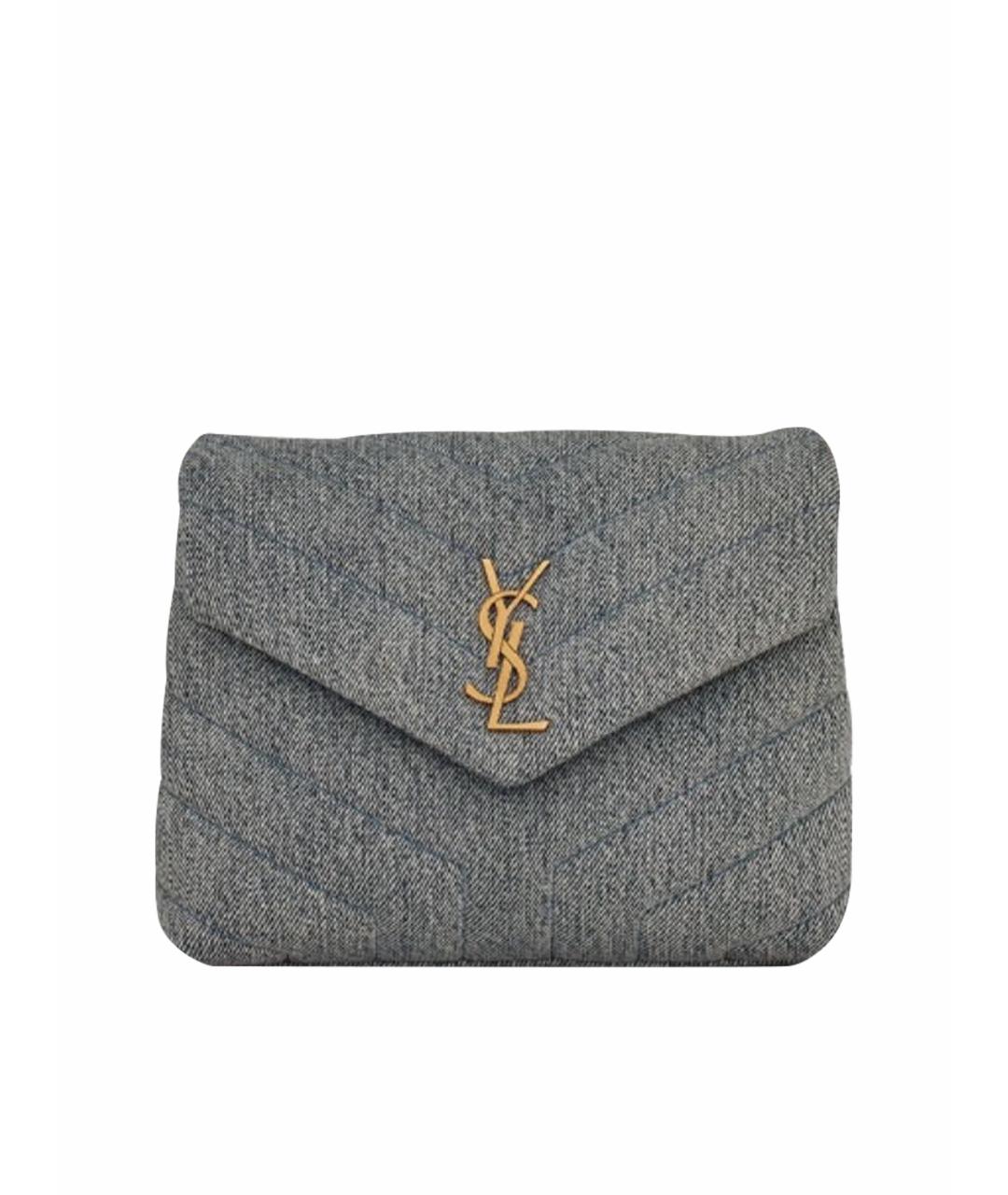 SAINT LAURENT Серая сумка через плечо, фото 1