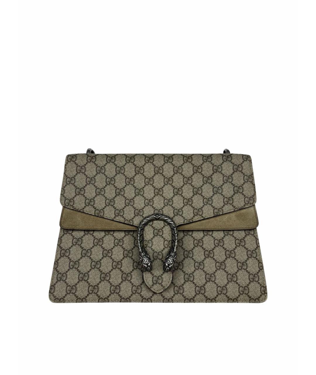 GUCCI Бежевая кожаная сумка через плечо, фото 1