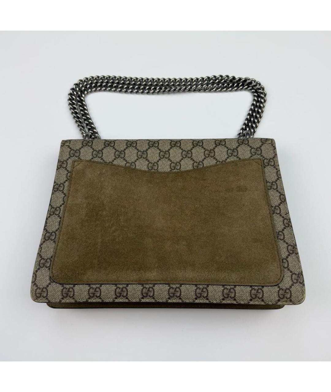 GUCCI Бежевая кожаная сумка через плечо, фото 2