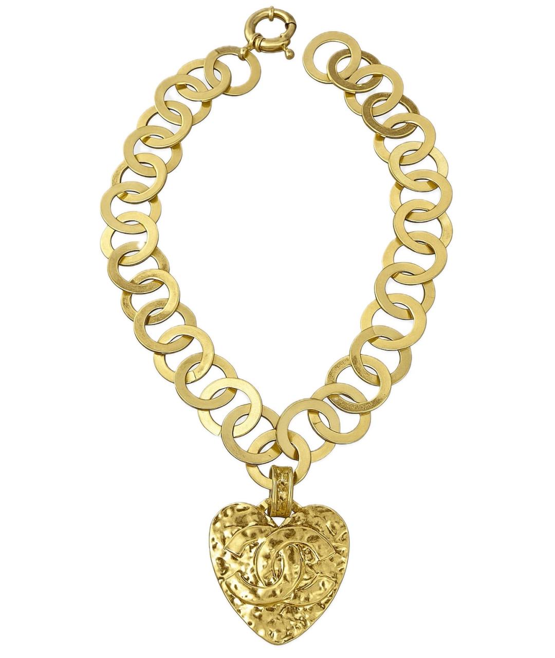 CHANEL Золотое металлическое колье, фото 1