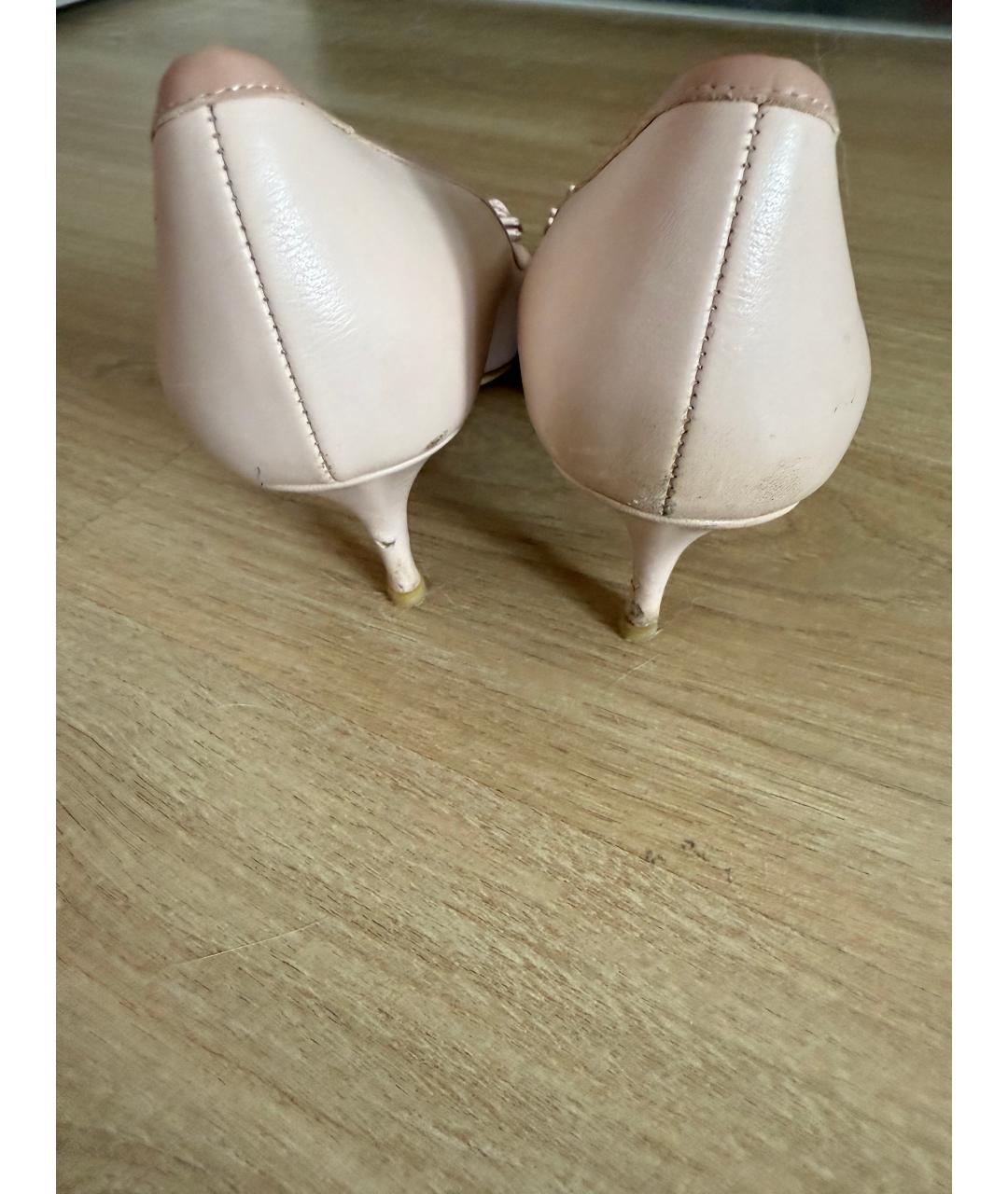 RED VALENTINO Розовые кожаные туфли, фото 3
